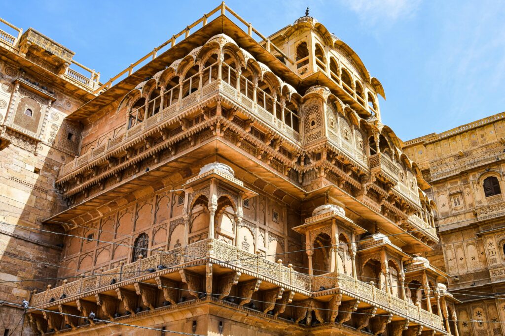 Explore the stunning architectural details of Jaisalmer Fort, a historic landmark in Rajasthan, India.